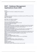 D427 - Database Management Applications Exam 2024