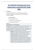 ATI NURSING PHAMACOLOGY (Anti  Inflammatory Drug) PRACTICE EXAM  Q&A