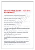 GMS6440 PROBLEM SET 1 TEST WITH ALL ANSWERS