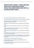 REHS STUDY GUIDE - USING ONLINE PRACTICE QUESTIONS (REHS PRACTICE QUESTIONS 2024) WITH A GUARANTEED PASS!!