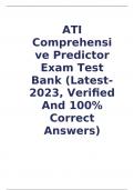 ATI Comprehensive Predictor Exam Test Bank (Latest-2023, Verified And 100% Correct Answers)