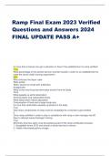 Ramp Final Exam 2023 Verified Questions and Answers 2024 FINAL UPDATE PASS A+