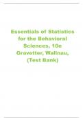 Essentials of Statistics  for the Behavioral  Sciences, 10e  Gravetter, Wallnau,  (Test Bank)  Unnithan, Houser, and Fernhall (2006) were  interested in whether playing the game Dance  Dance Revolution (DDR) met the American  College of Sports Medicine re