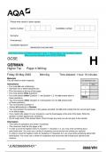 2023 AQA GCSE GERMAN 8668/WH Paper 4 Writing Higher Tier Question Paper & Mark scheme (Merged) June 2023 [VERIFIED]