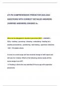 ATI PN COMPREHENSIVE PREDICTOR 2023-2024  QUESTIONS WITH CORRECT DETAILED ANSWERS  (VERIFIED ANSWERS) GRADED A+.