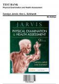 Test Bank: Physical Examination and Health Assessment, 9th Edition by Carolyn Jarvis - Chapters 1-32, 9780323809849 | Rationals Included