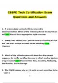 CBSPD Tech Certification Exam Questions and Answers 2024 / 2025 | 100% Verified Answers
