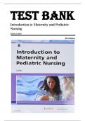 Test Bank For Introduction to Maternity and Pediatric Nursing 8th Edition by Gloria Leifer 9780323483971 Chapter 1-34 Complete Guide .