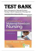 Test Bank for Davis Advantage for Maternal-Newborn Nursing Critical Components of Nursing Care 4th Edition, Roberta Durham, Linda Chapman 9781719645737 Chapter -19 Complete Guide.