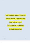 TEST BANK FOR ACCOUNTING INFORMATION SYSTEMS, 3RD EDITION, VERNON RICHARDSON,CHENGYEE CHANG ROD SMITH