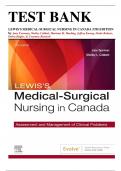 Test Bank for Lewis's Medical-Surgical Nursing in Canada, 5th Edition(Tyerman, 2023), Chapter 1-72 | All Chapters