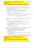 	PCT practice exam Questions And Answers	 Latest Updated 2024.Top Ranked. Graded A+,,