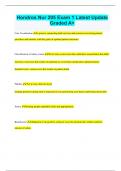 Hondros Nur 205 Exam 1 Latest Update  Graded A+