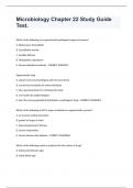 Microbiology Chapter 22 Study Guide Test.