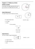 Cambridge A Levels A2 Physics Chapter 12 Motion in a Circle