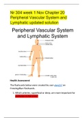 Nr 304 week 1 Nov Chapter 20 Peripheral Vascular System and Lymphatic updated solution  Chamberlain College of Nursing
