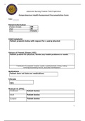 NURS C 350 Comprehensive Health Assessment Documentation Form- Patient Initials RM