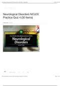NCLEX RN Exam – Neurological Disorders | GRADED A