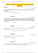 WEEK 11 FINAL EXAM QUESTIONS AND ANSWERS | GRADED A