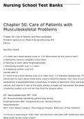 NURSING LP 1300 Chapter 50: Care of Patients with Musculoskeletal Problems