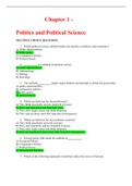 Politics and Political Science Exam: Questions with Answers LATEST 2020/2021 EXAM PERIOD GUARANTEED A+ SCORE