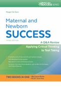 NURS 101 Maternal and Newborn Success  Review Applying Critical Thinking to Test Taking