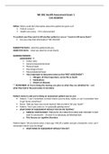 NR 302 Health Assessment Exam 1 VERIFIED A+