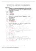 Exam (elaborations) BIOLOGY 143 PHAMACOLOGY - TEMBO DRUGS.BIOMEDICAL SCIENCES EXAMINATIONS