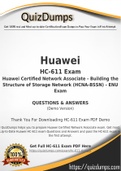 HC-611 Dumps - Way To Success In Real Huawei HC-611 Exam
