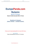 New Reliable and Realistic Nutanix NCA-5.15 Dumps