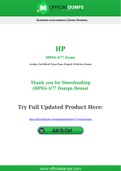 HPE6-A77 Dumps - Pass with Latest HP HPE6-A77 Exam Dumps