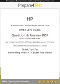 HPE6-A77 Questions [2021] Get 100% Actual HPE6-A77 Questions and Answers PDF