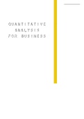Quantitative Analysis for Business Class Notes (C723)