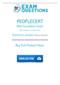 MSP-Foundation Dumps [2021] Prepare Your Exam with Real MSP-Foundation Exam Questions
