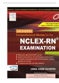 Test Bank Silvestri: Saunders Comprehensive Review for the NCLEX-RN Examination, 5th Edition exam questions and answers with well explained rationale 