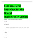 Test bank Oral Pathology for the Dental  Hygienist 6th Edition