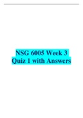 NSG 6005 Week 3 Quiz 1 with Answers (VERIFIED)