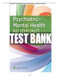 Exam (elaborations) TEST BANK Psychiatric-Mental Health Nursing 8th Edition By VIDEBECK 
