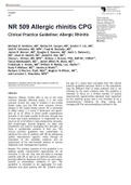 NR 509 Allergic rhinitis CPG Clinical Practice Guideline: Allergic Rhinitis