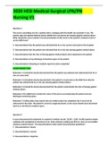 HESI Medical-Surgical LPN/PN Nursing V1 complete questions with all questions correct rated A+ 2022/2023 latest update