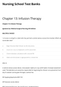 Chapter 13: Infusion Therapy | Nursing School Test Banks.pdf