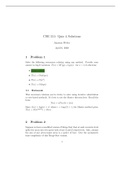 CSE 551: Quiz 4 Solutions