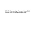 ATI PN Pharmacology Proctored Exam 2021 Verified.Best document for Exam Prep.
