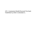 ATI - Community Health Proctored Test bank VERIFIED Q AND A GRADED A.
