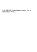 NSG 4060 ATI Comprehensive Practice Test B. VERIFIED Q AND A.