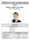NUR2065 Assessment and Rapid Reasoning Jack Anderson, 9 years old; Diabetes Mellitus Type I