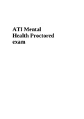 ATI Mental Health Proctored exam