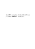 CLC 056 Analyzing Contract Costs Exam. QUESTIONS AND ANSWERS.