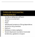 Psychiatric Emergencies nursing study 