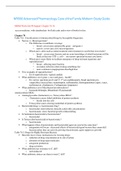 NR 566 / NR566 Advanced Pharmacology Care of the Family Midterm Study Guide | LATEST 2022 /2023 | Chamberlain College